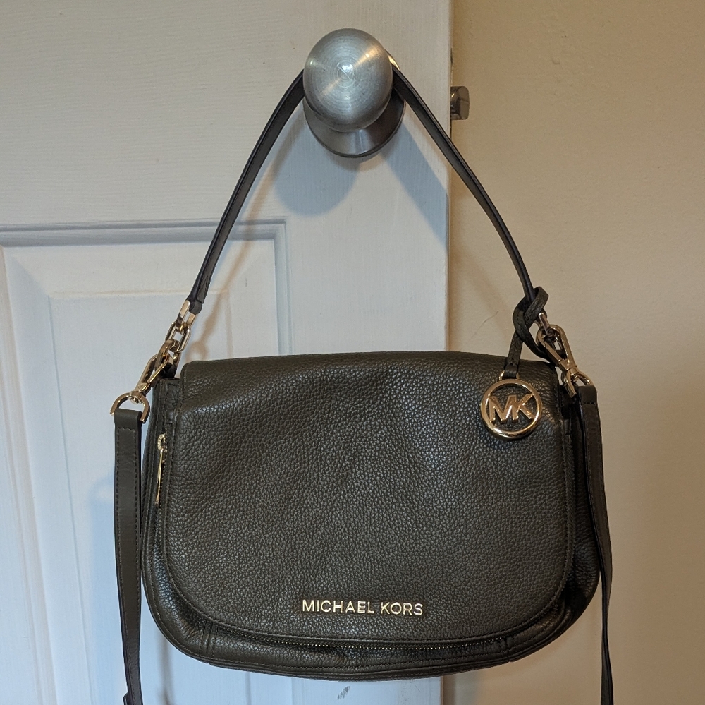 Michael Kors Dark Olive Bedford Shoulder/Cross Bag